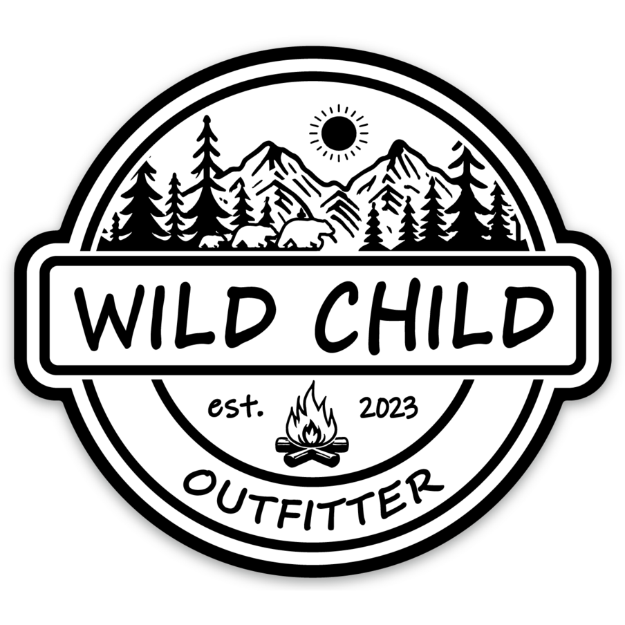 Wild Child Outfitter Black/White Logo Sticker